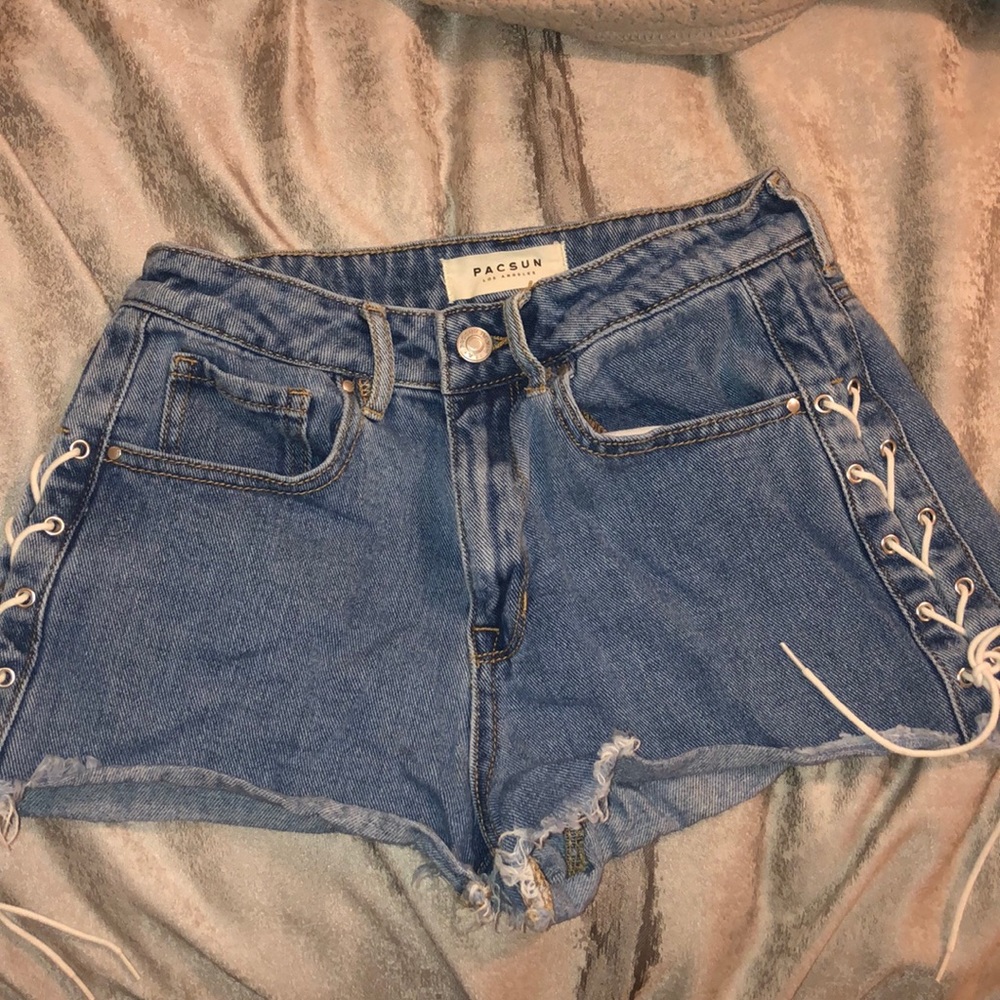 pacsun high rise jean shorts